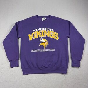Minnesota Vikings Vintage Crewneck Sweatshirt Purple NFL Football Lee Sport 90s
